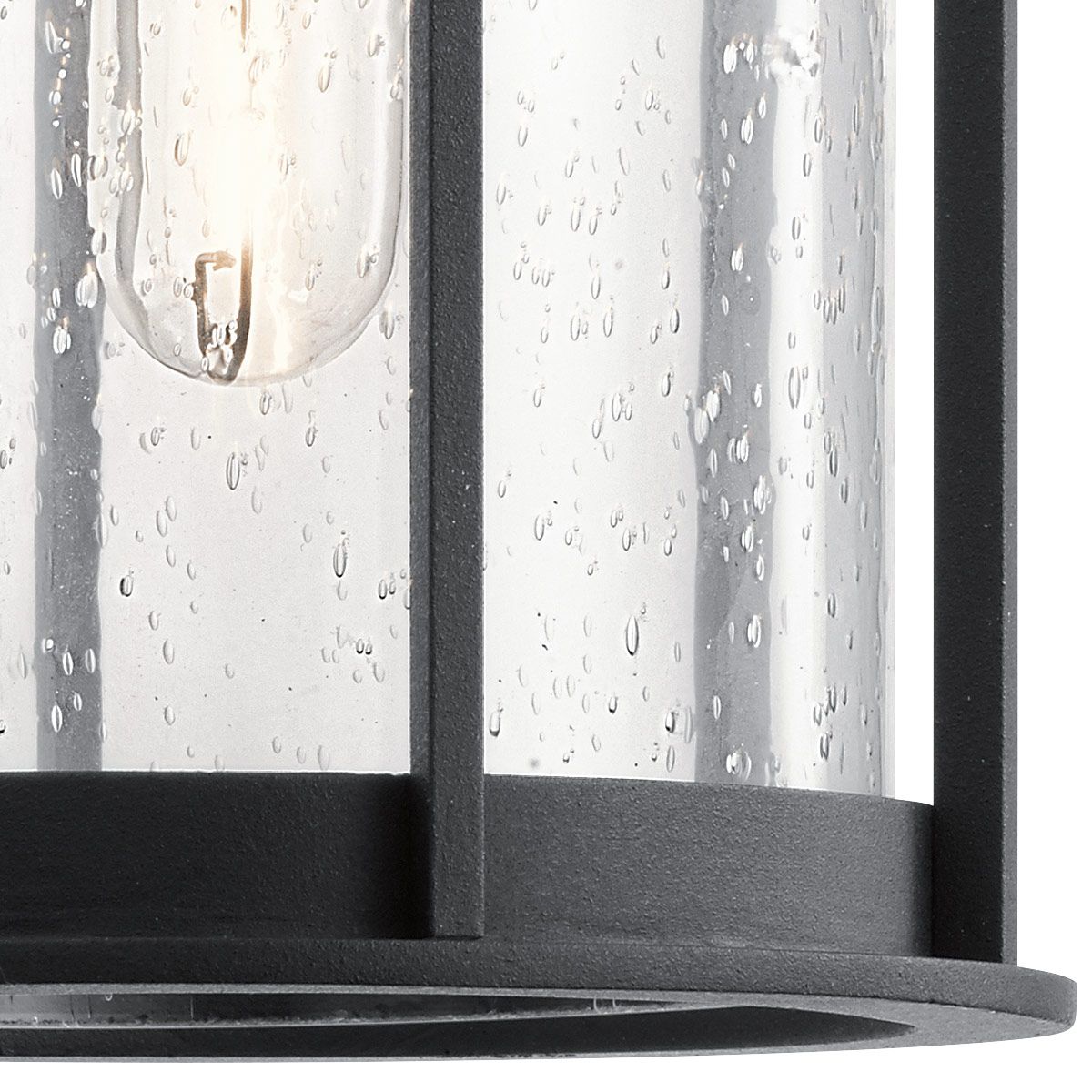 Camillo 1lt Medium Wall Lantern Textured Black