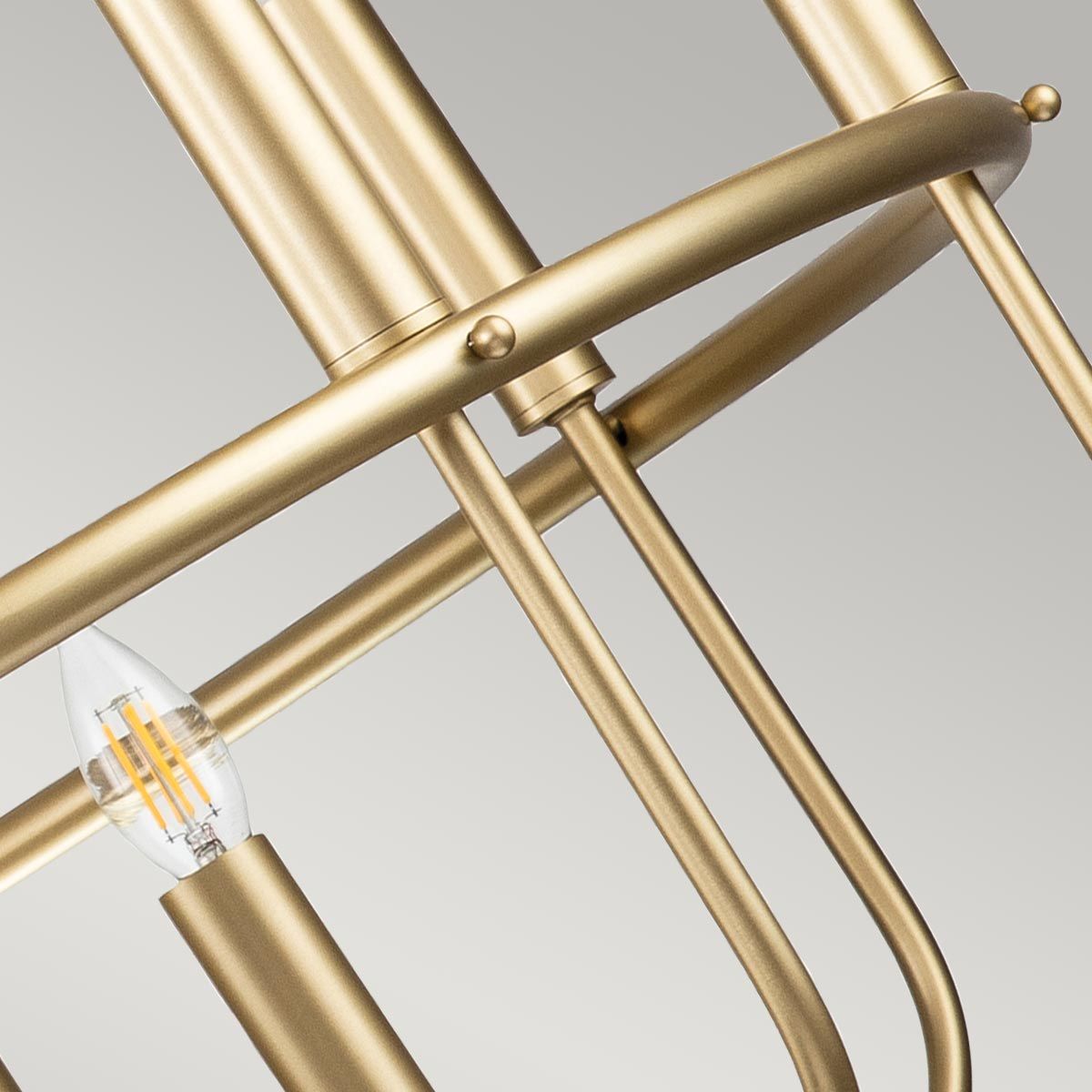 Capitol Hill 12lt Chandelier Painted Natural Brass