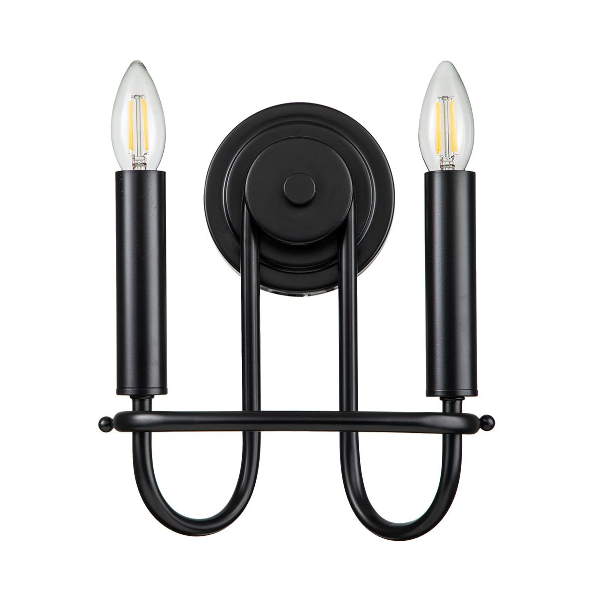 Capitol Hill 2lt Wall light Black