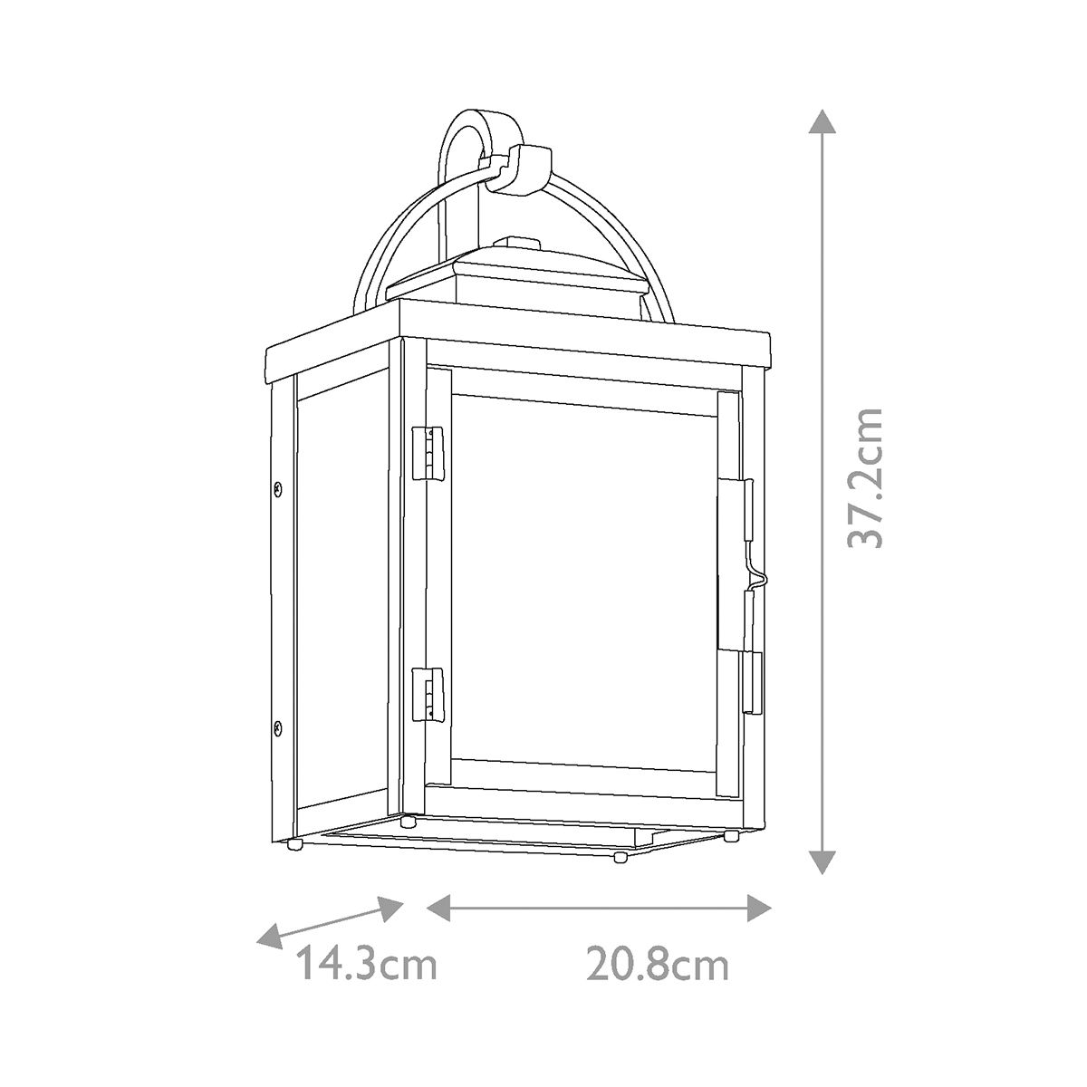 Carlson Double Light Rubbed Bronze Outdoor Wall Lantern