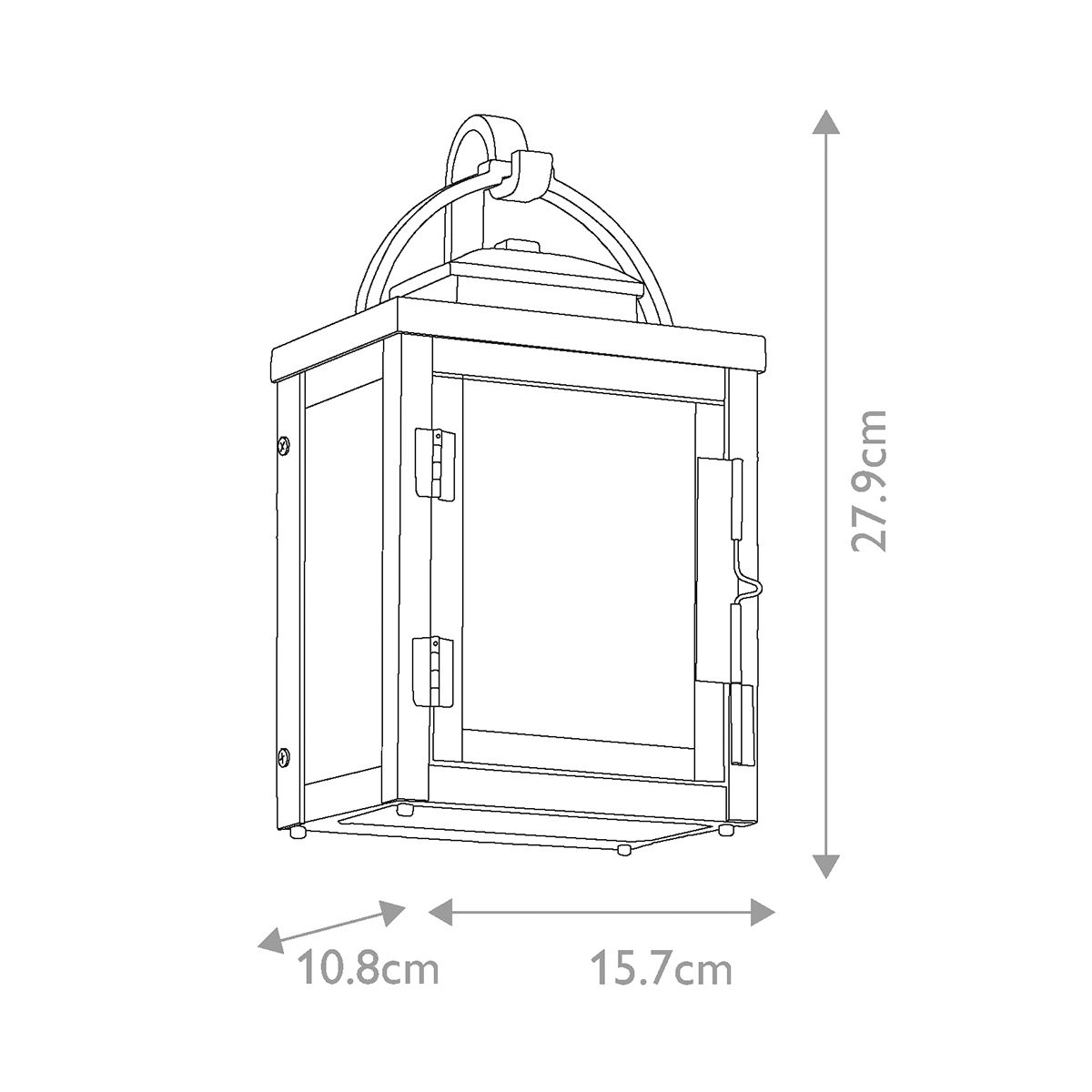Carlson Classic Rubbed Bronze Outdoor Wall Lantern