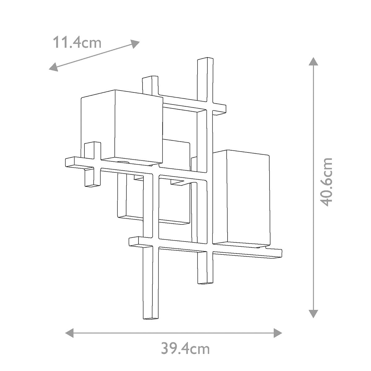 Modern Nickel Art Deco Wall Sconce - City Lights Collection
