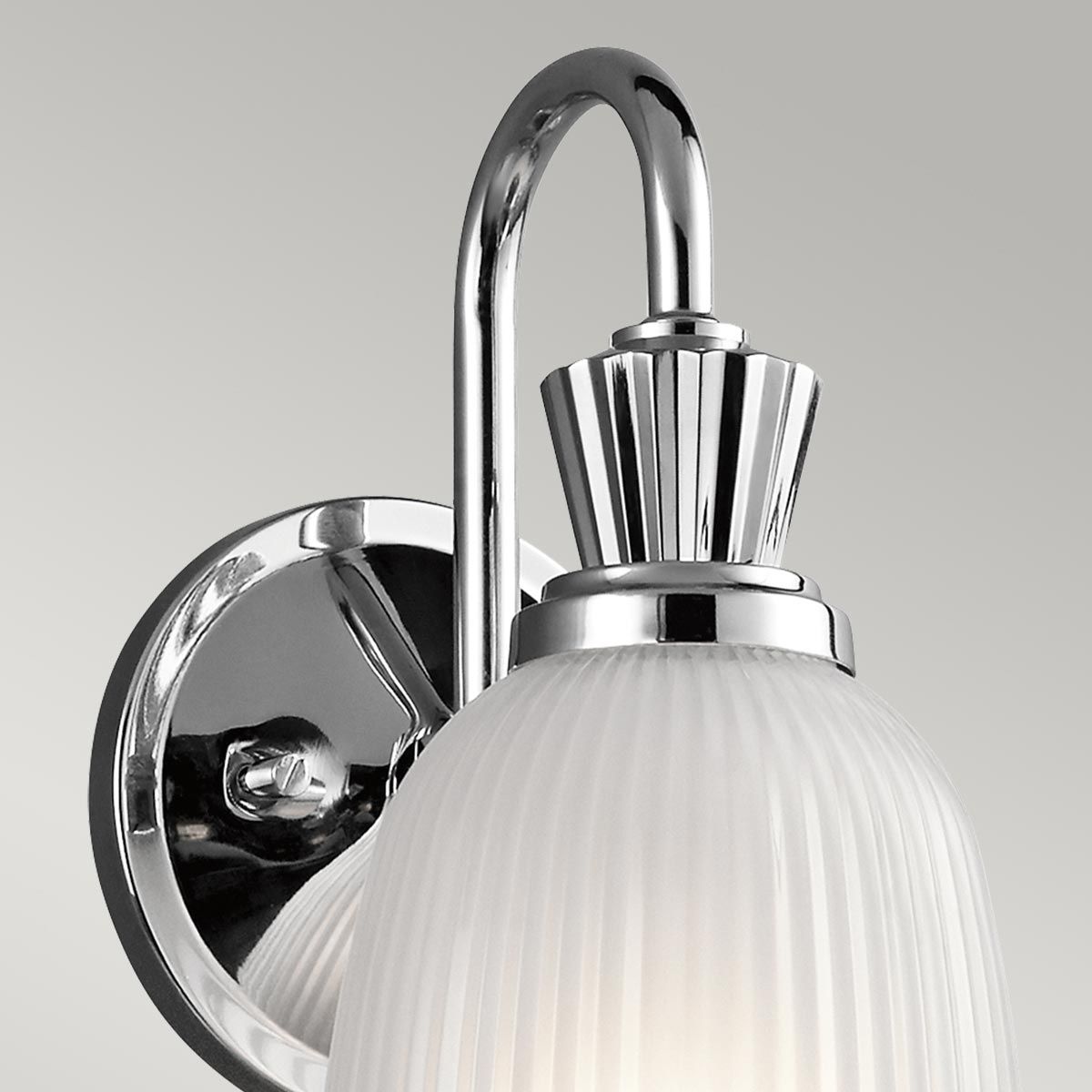 Cora 1 Light Polished Chrome Bathroom Wall Sconce