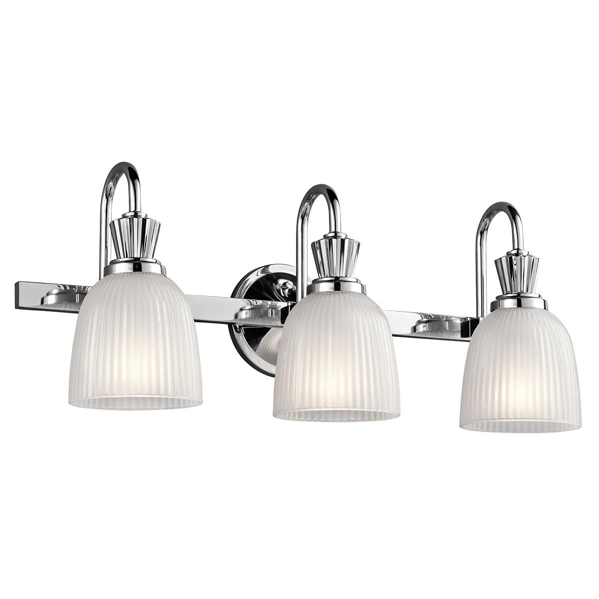 Cora Trio LED Chrome Bathroom Wall Fixture