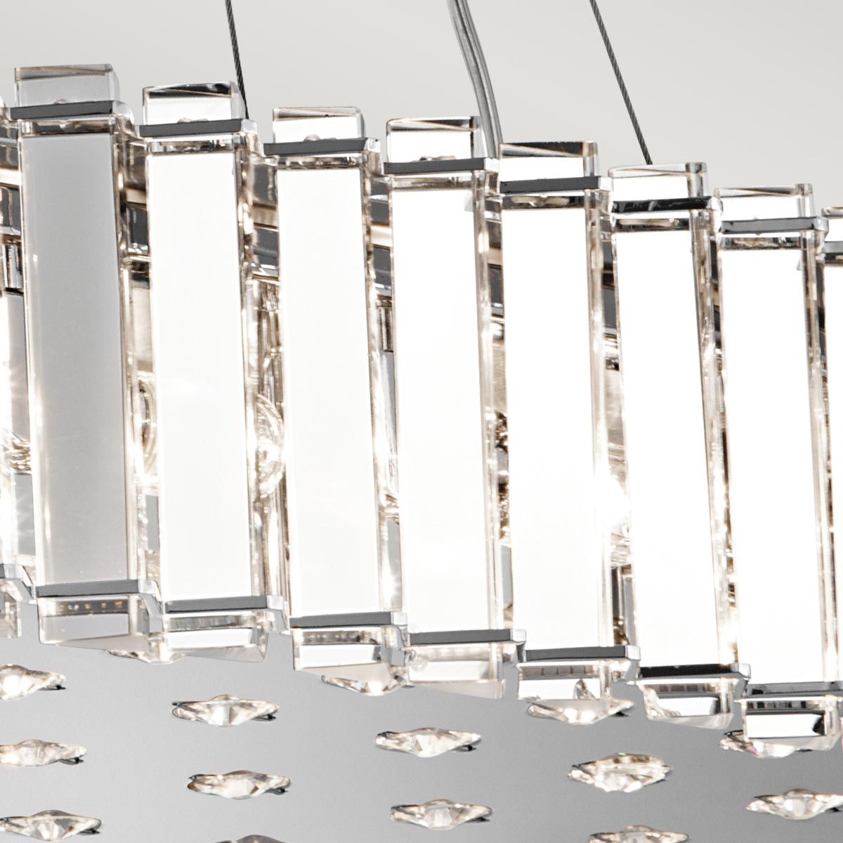 Crystal Skye 12-Light LED Chrome Bathroom Pendant