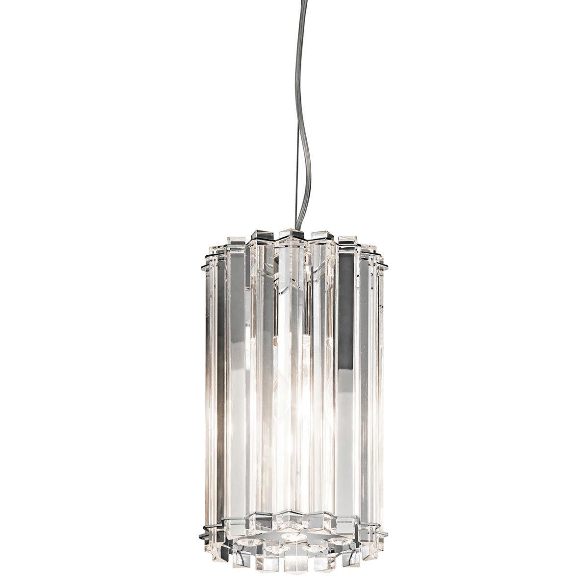 Radiant Crystal Skye LED Mini Pendant - Polished Chrome Elegance