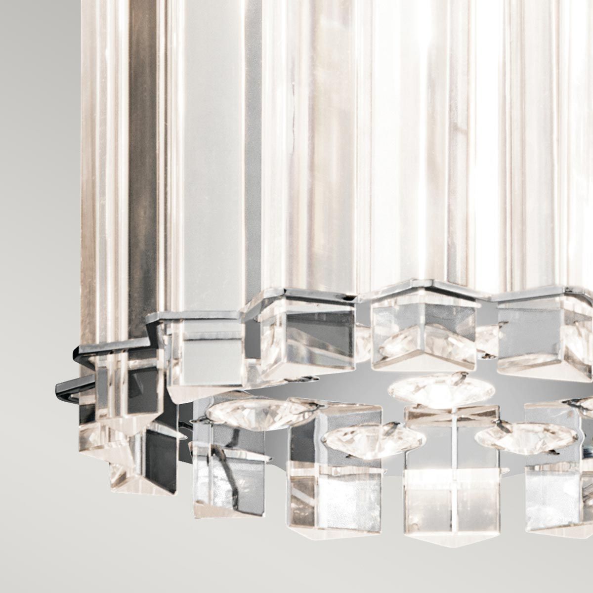 Radiant Crystal Skye LED Mini Pendant - Polished Chrome Elegance