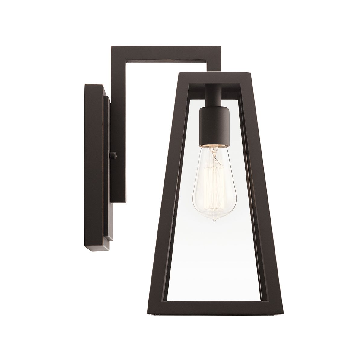 Delison Medium Wall Lantern in Rubbed Bronze Finish
