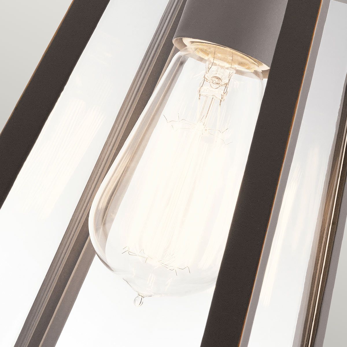 Rubbed Bronze Outdoor Wall Lantern - Delison Collection