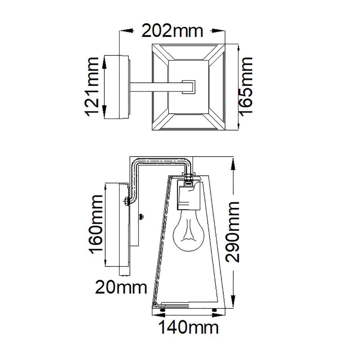 Rubbed Bronze Outdoor Wall Lantern - Delison Collection