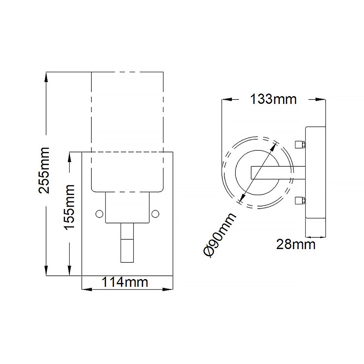 Deryn Minimalist Single-Light Brass Wall Sconce