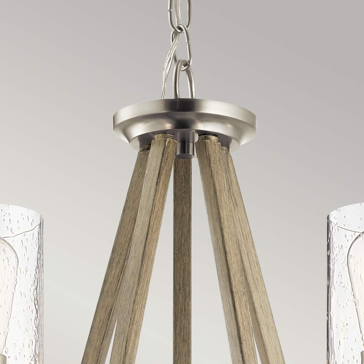 Deryn Distressed Antique Grey 5-Light Chandelier