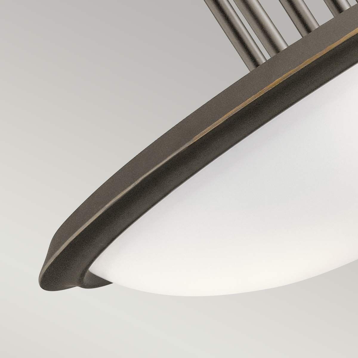 Dreyfus Trio Light Semi-Flush Ceiling Fixture in Olde Bronze