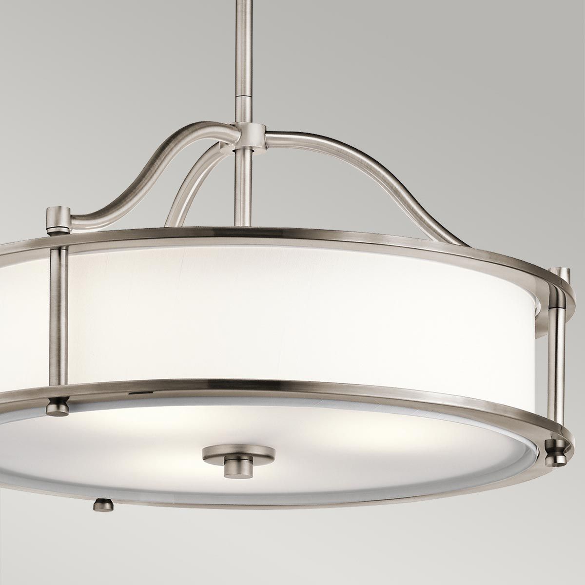 Emory Classic Pewter 3-Light Convertible Pendant/Semi Flush Fixture