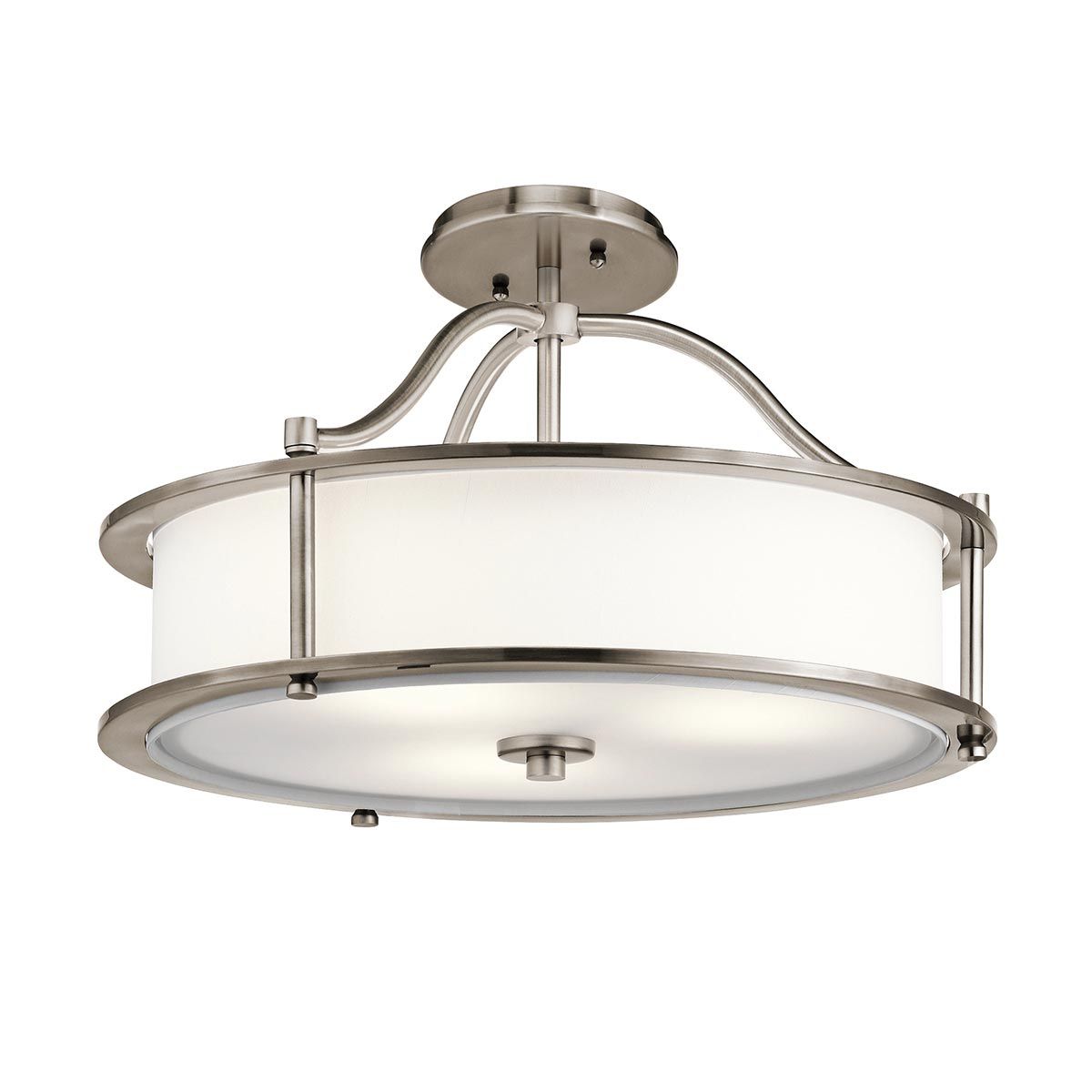 Emory Classic Pewter 3-Light Convertible Pendant/Semi Flush Fixture