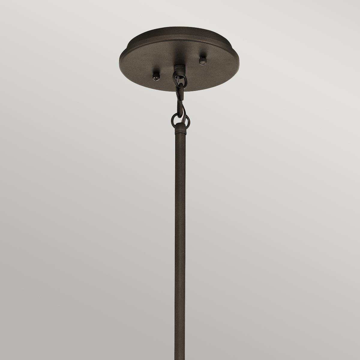 Emory 3-Light Pendant/Semi Flush in Classic Pewter with Off-White Drum Shade