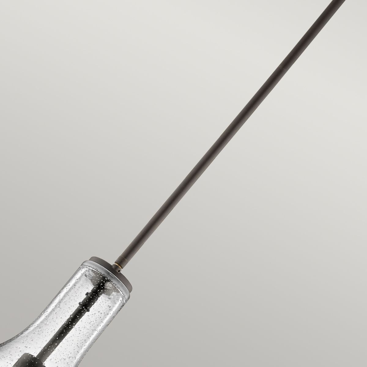 Everly 1-Light Small Pendant in Olde Bronze with Seeded Glass