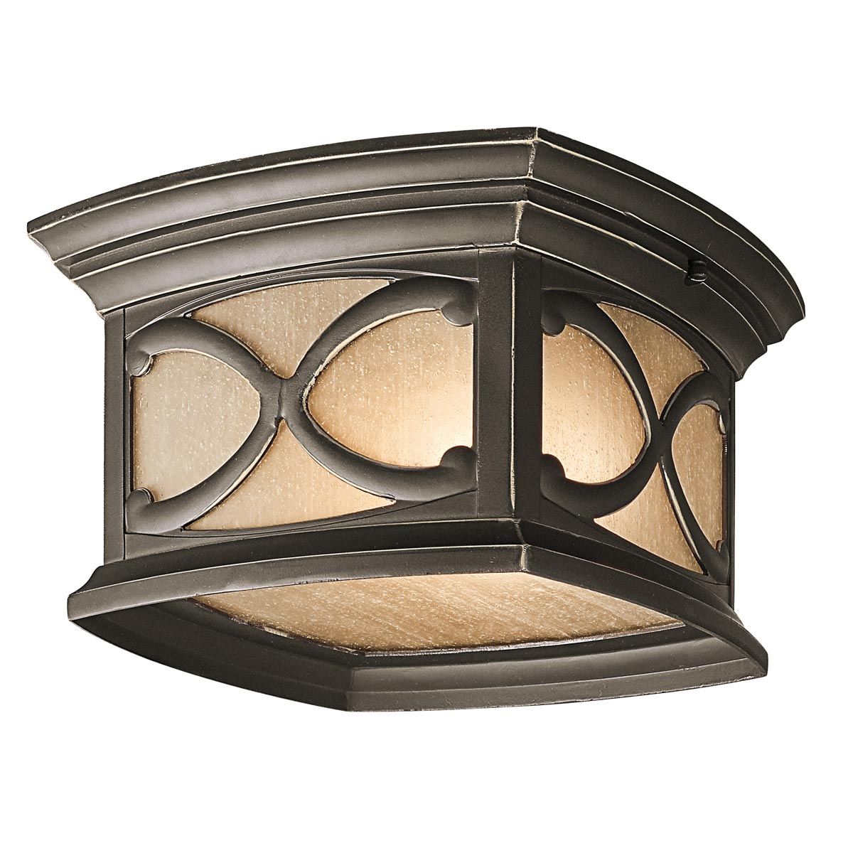Elegant French Victorian Bronze Outdoor Ceiling Light