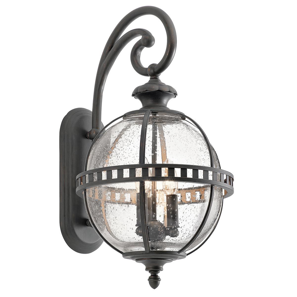 Halleron Victorian-Inspired 3-Light Outdoor Sconce in Londonderry Finish