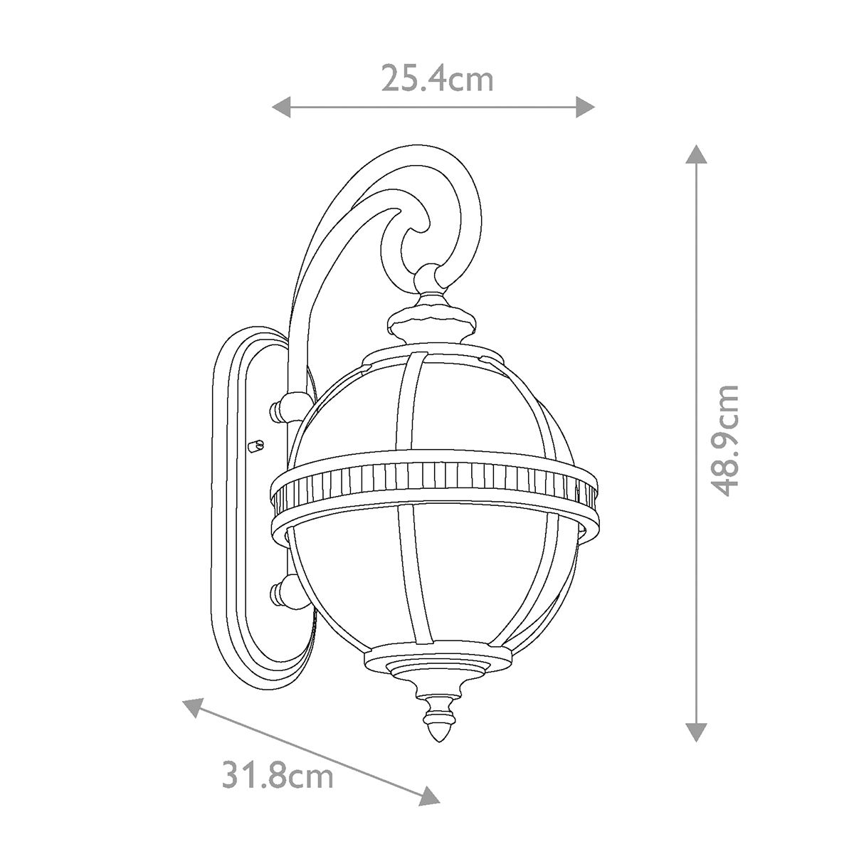 Elegance Collection: Dual Light Outdoor Victorian Lantern