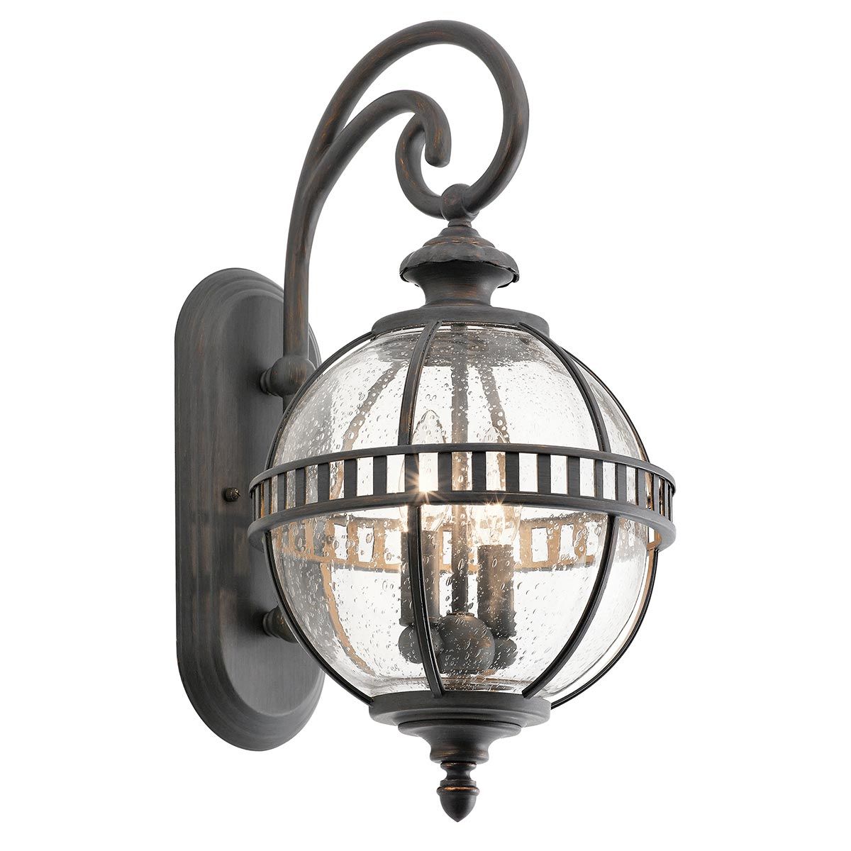 Halleron Small Two-Light Wall Fixture in Derry Bronze