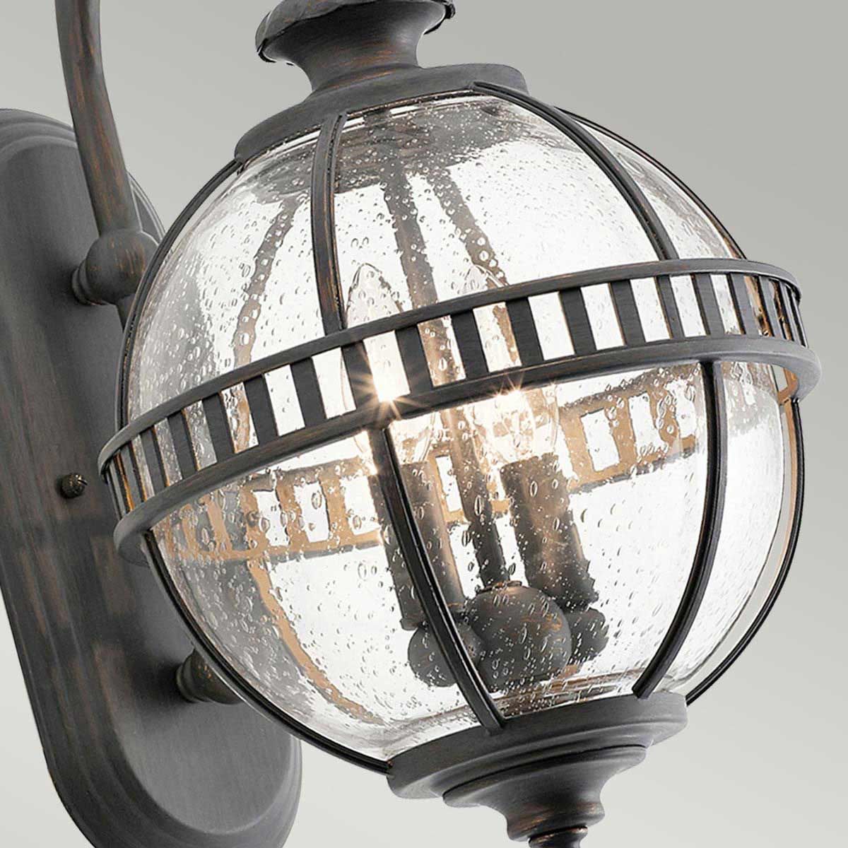 Halleron Small Two-Light Wall Fixture in Derry Bronze