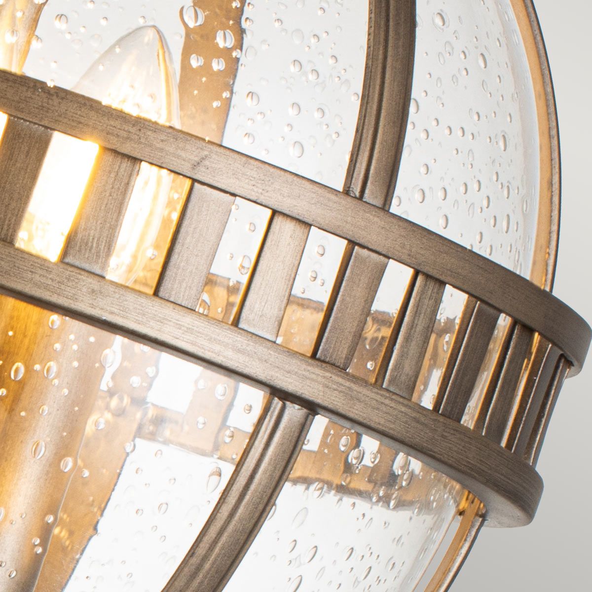 Halleron Victorian-Inspired 3-Light Bronze Exterior Lantern