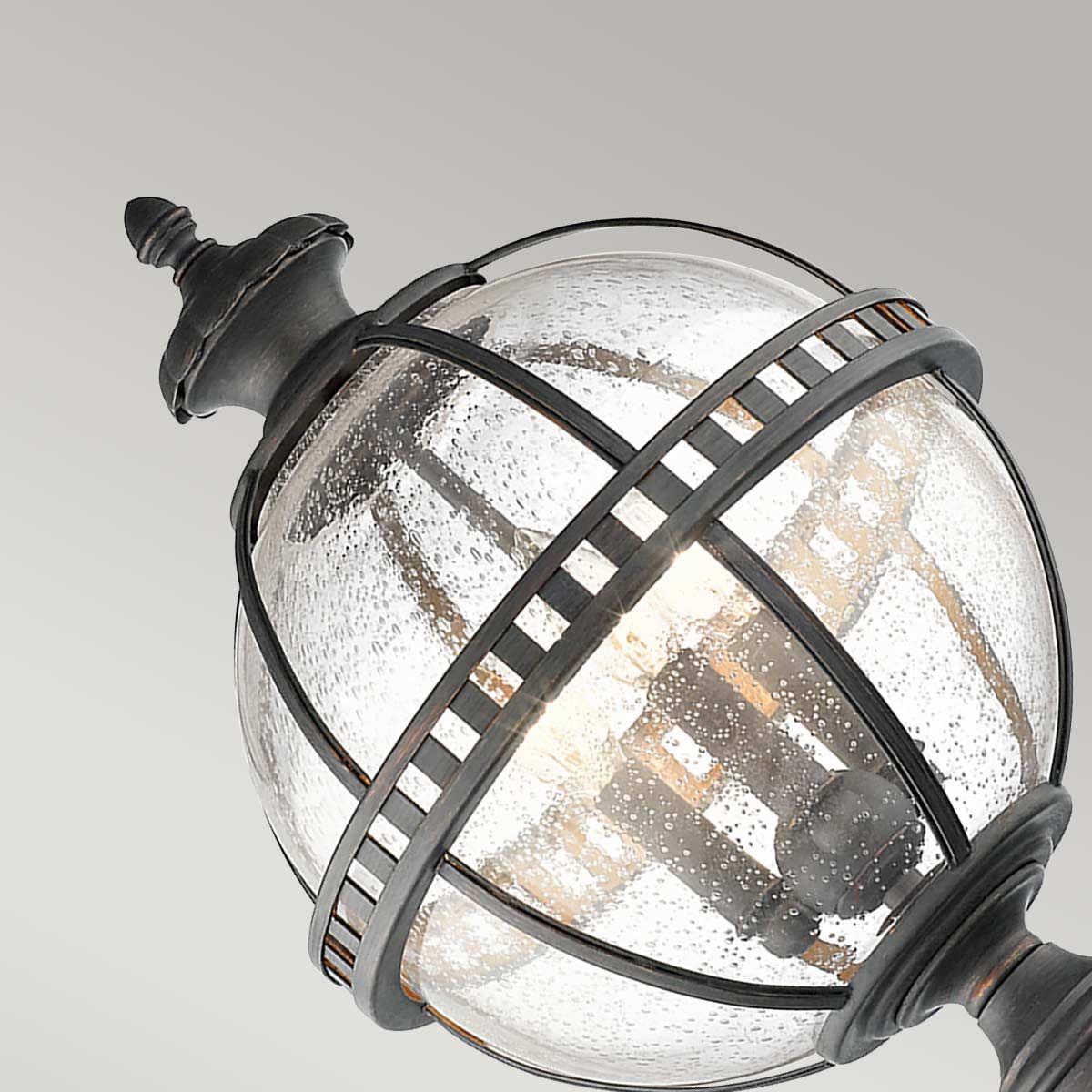 Halleron Trio Light Victorian Pedestal Lantern in Londonderry Finish