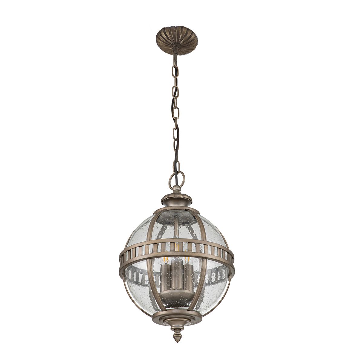 Elegant Victorian-Inspired 3-Light Outdoor Lantern in Burnished Bronze