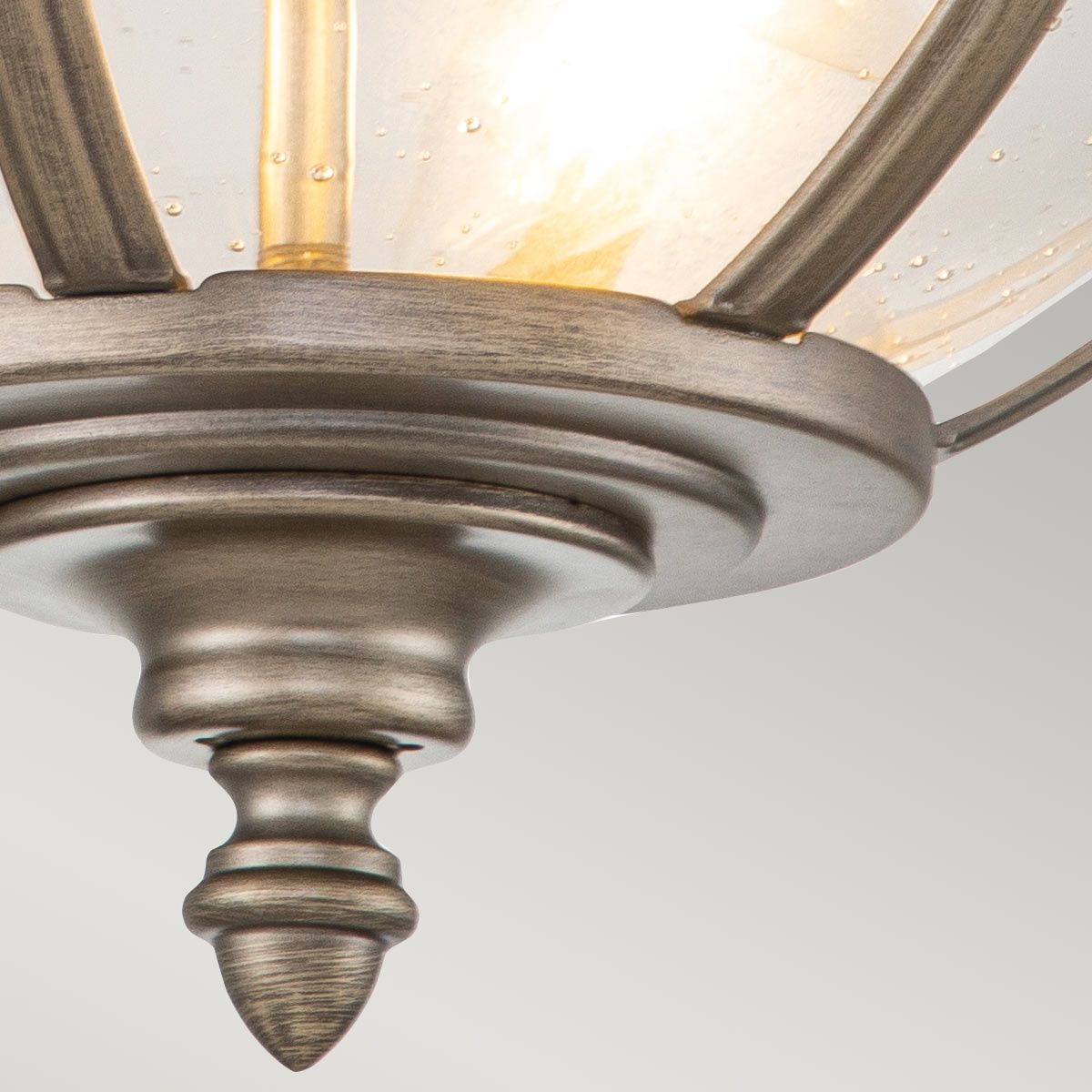 Halleron Victorian-Inspired 3-Light Exterior Flush Fixture
