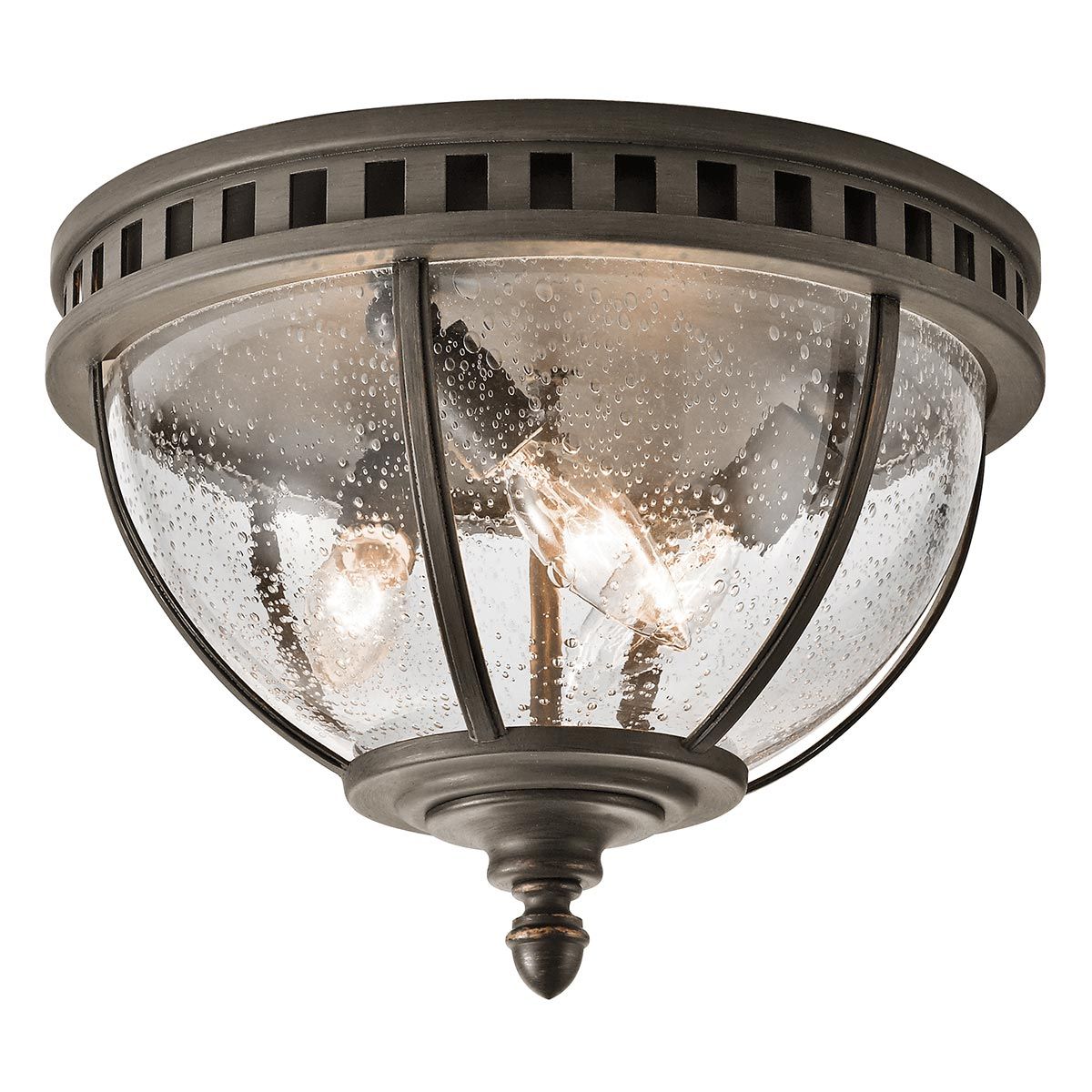 Halleron 3-Light Victorian Flush Light in Londonderry Finish
