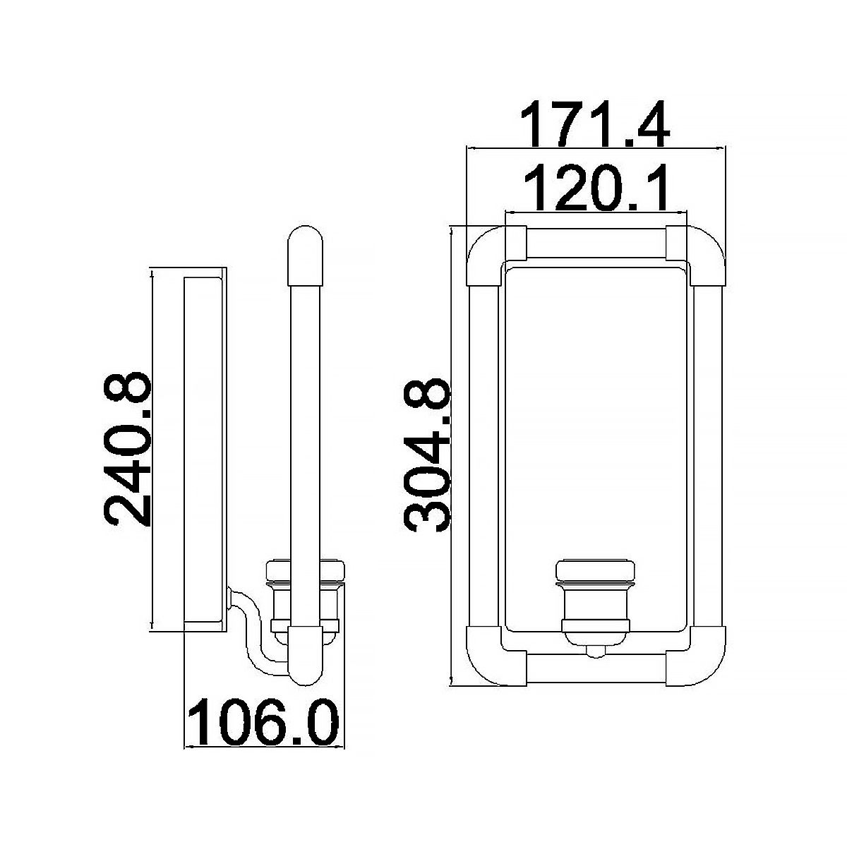 Industrial Style Black and Brass Pipe-Inspired Wall Sconce