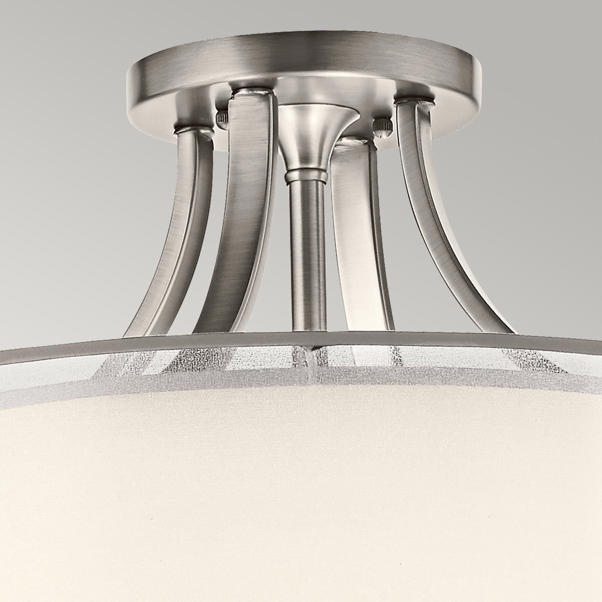 Lacey 4-Light Antique Pewter Semi-Flush Mount Fixture