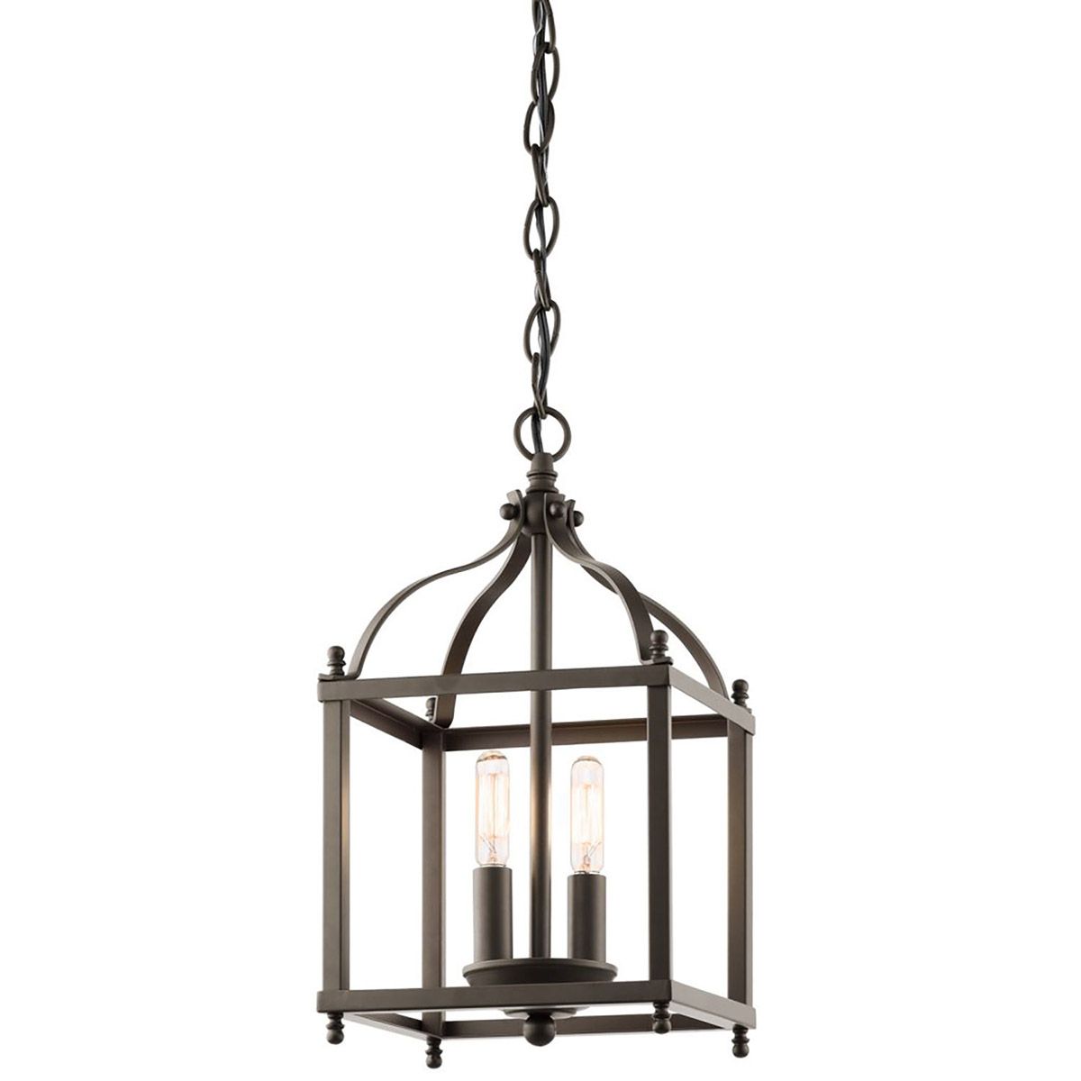 Victorian Elegance Glass Pendant Lamp in Olde Bronze Finish