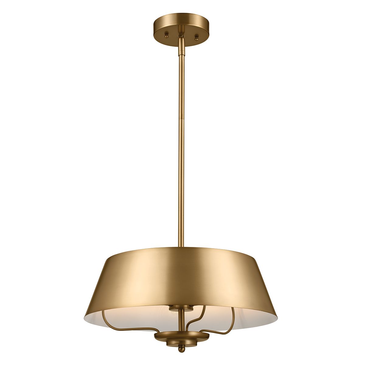 Luella 3lt Duo-Mount Pendant Brushed Natural Brass