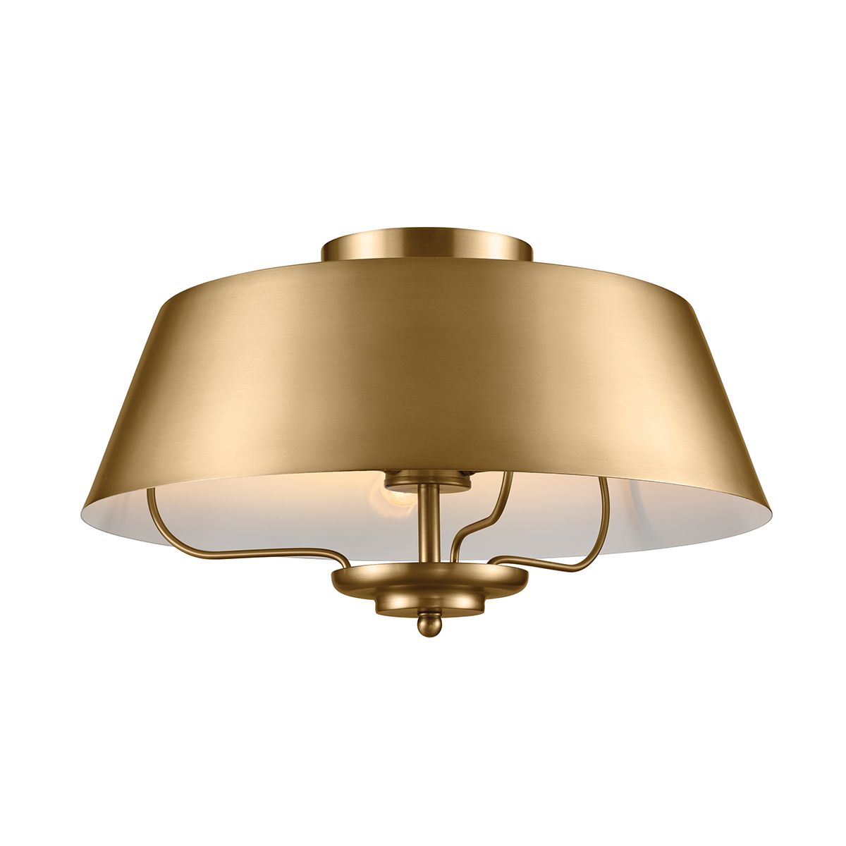 Luella 3lt Duo-Mount Pendant Brushed Natural Brass