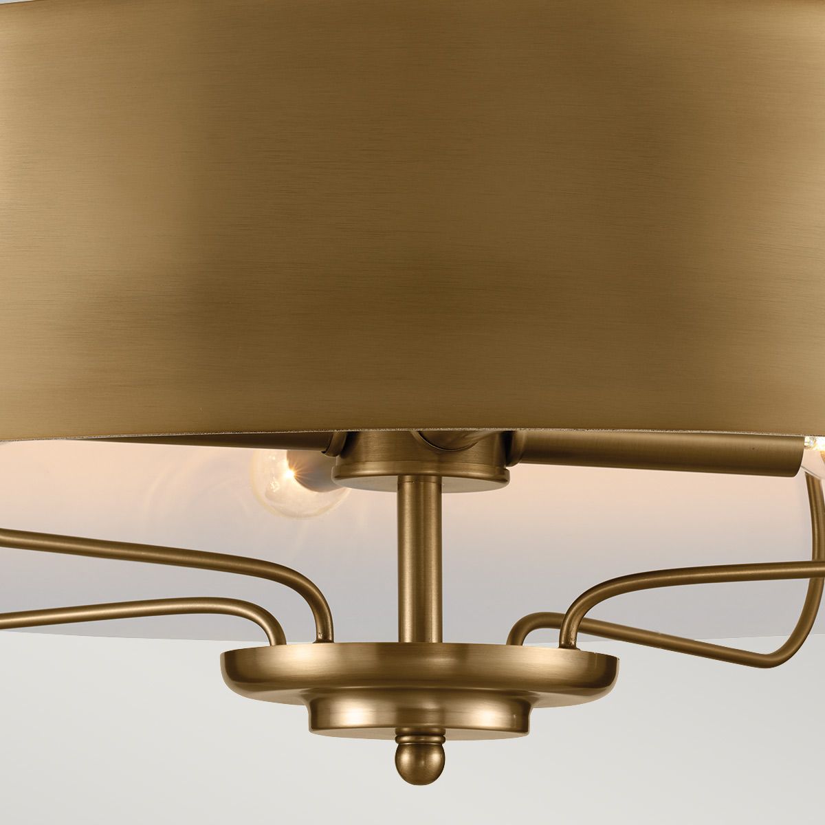 Luella 4lt Duo-Mount Pendant Brushed Natural Brass