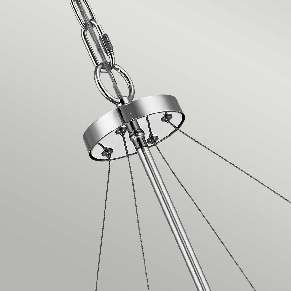 Piper Elegant Chrome Crystal Chandelier with Six Lights