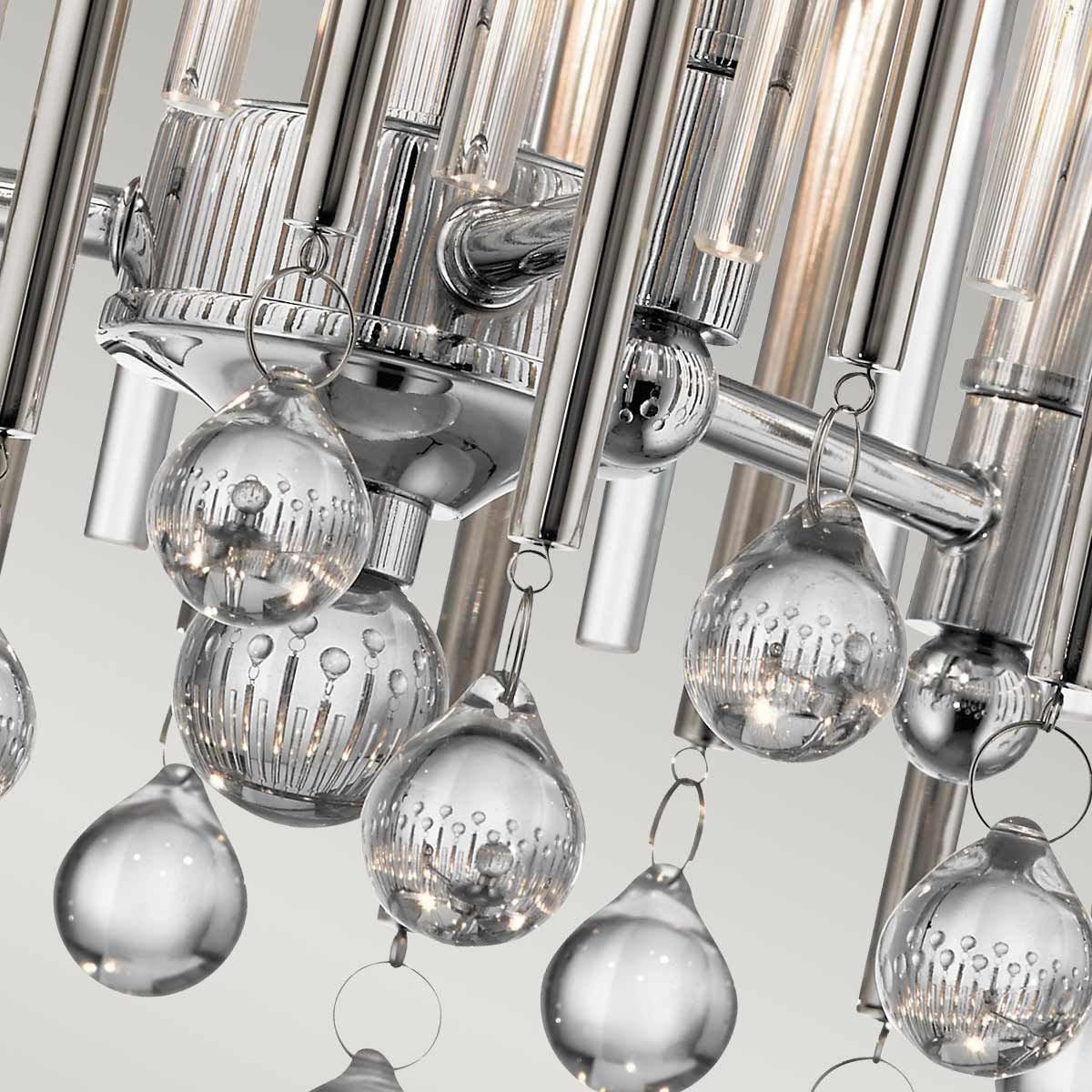Radiant Elegance: Piper 3 Light Crystal Semi-flush Chandelier