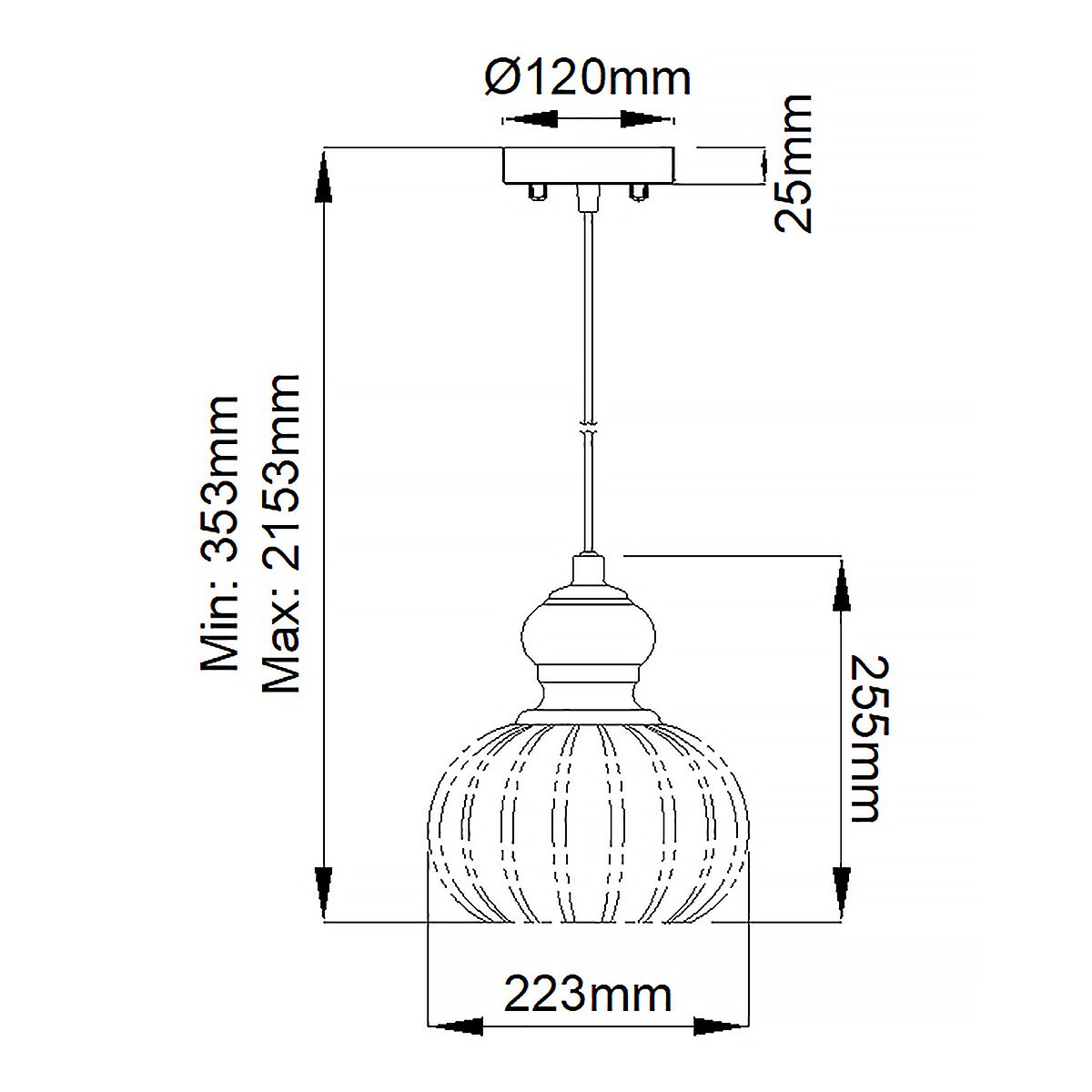 Retro Riviera Brushed Nickel Pendant Light