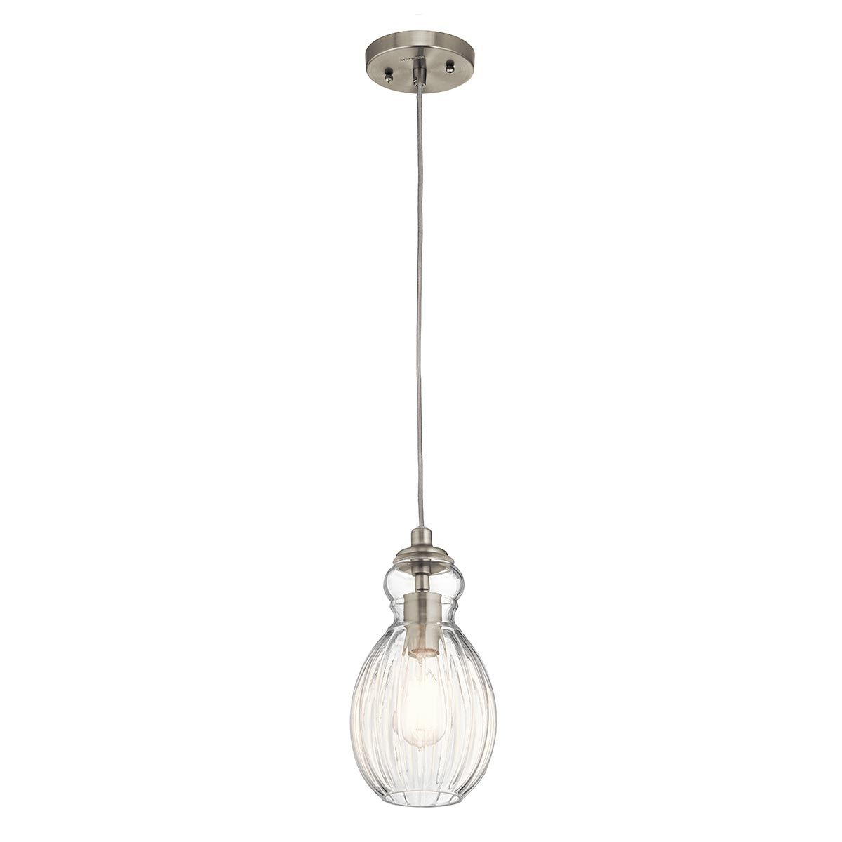 Riviera Vintage-Inspired Brushed Nickel Pendant Light