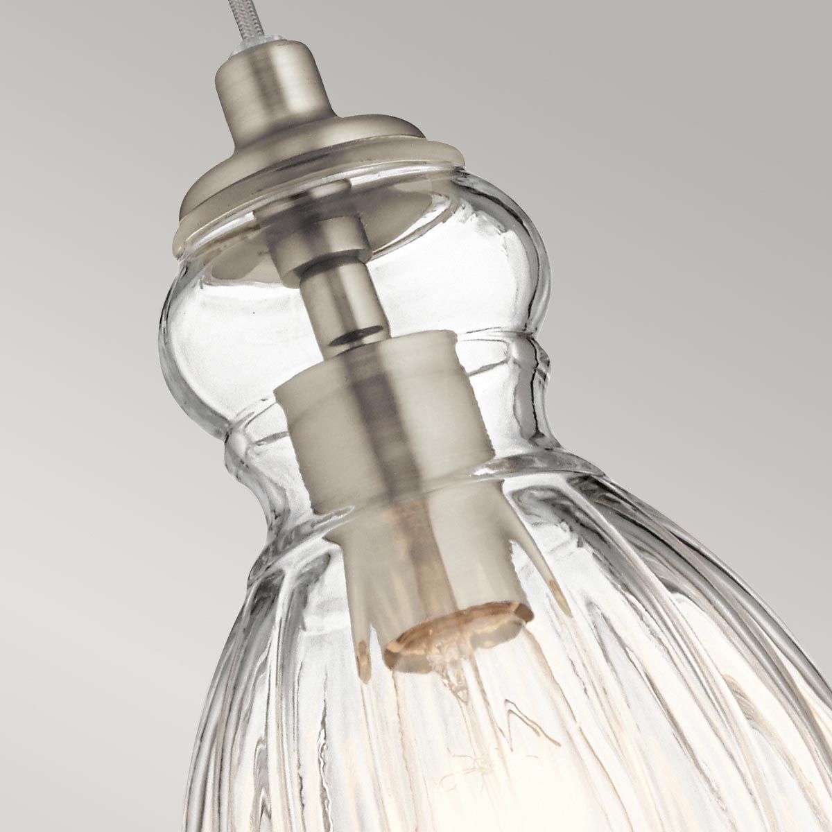 Riviera Vintage-Inspired Brushed Nickel Pendant Light