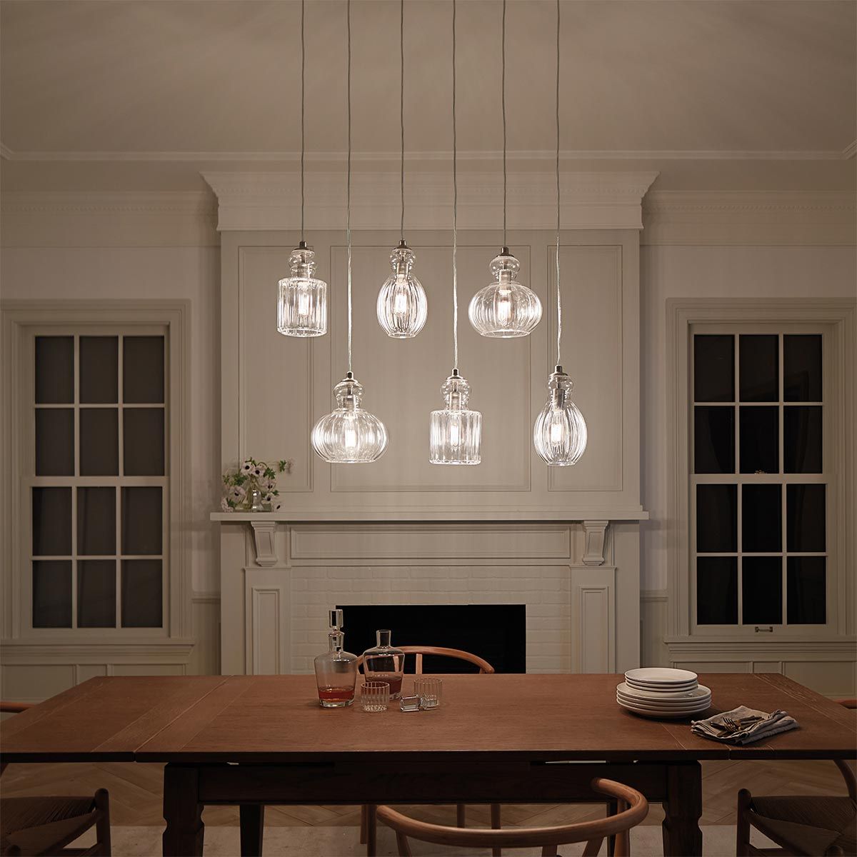 Riviera Vintage-Inspired Brushed Nickel Pendant Light