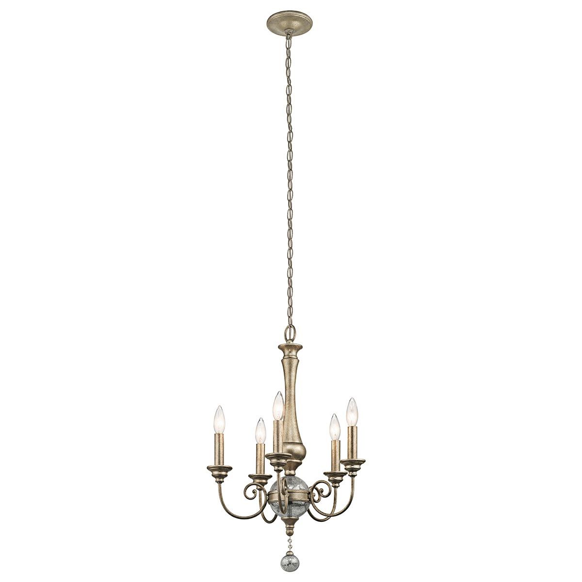 Rosalie Sterling Gold Five-Light Mini Chandelier