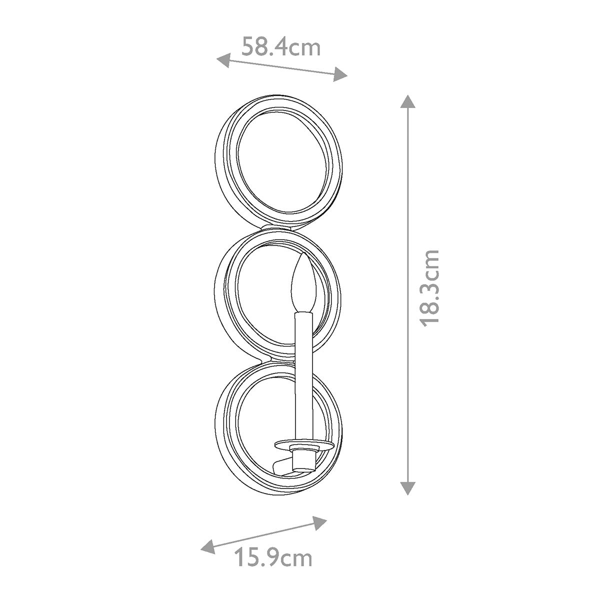 Rosalie Sterling Gold Wall Sconce - Elegant Single Light Fixture