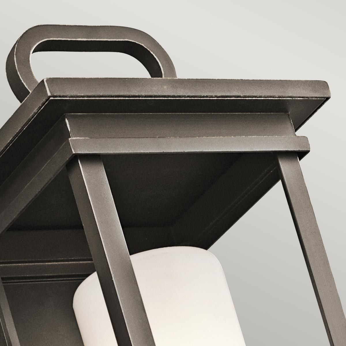 South Hope Rubbed Bronze Wall Lantern with Satin Etched Opal Glass