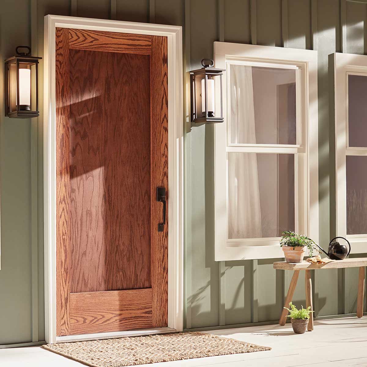 South Hope Rubbed Bronze Wall Lantern with Satin Etched Opal Glass
