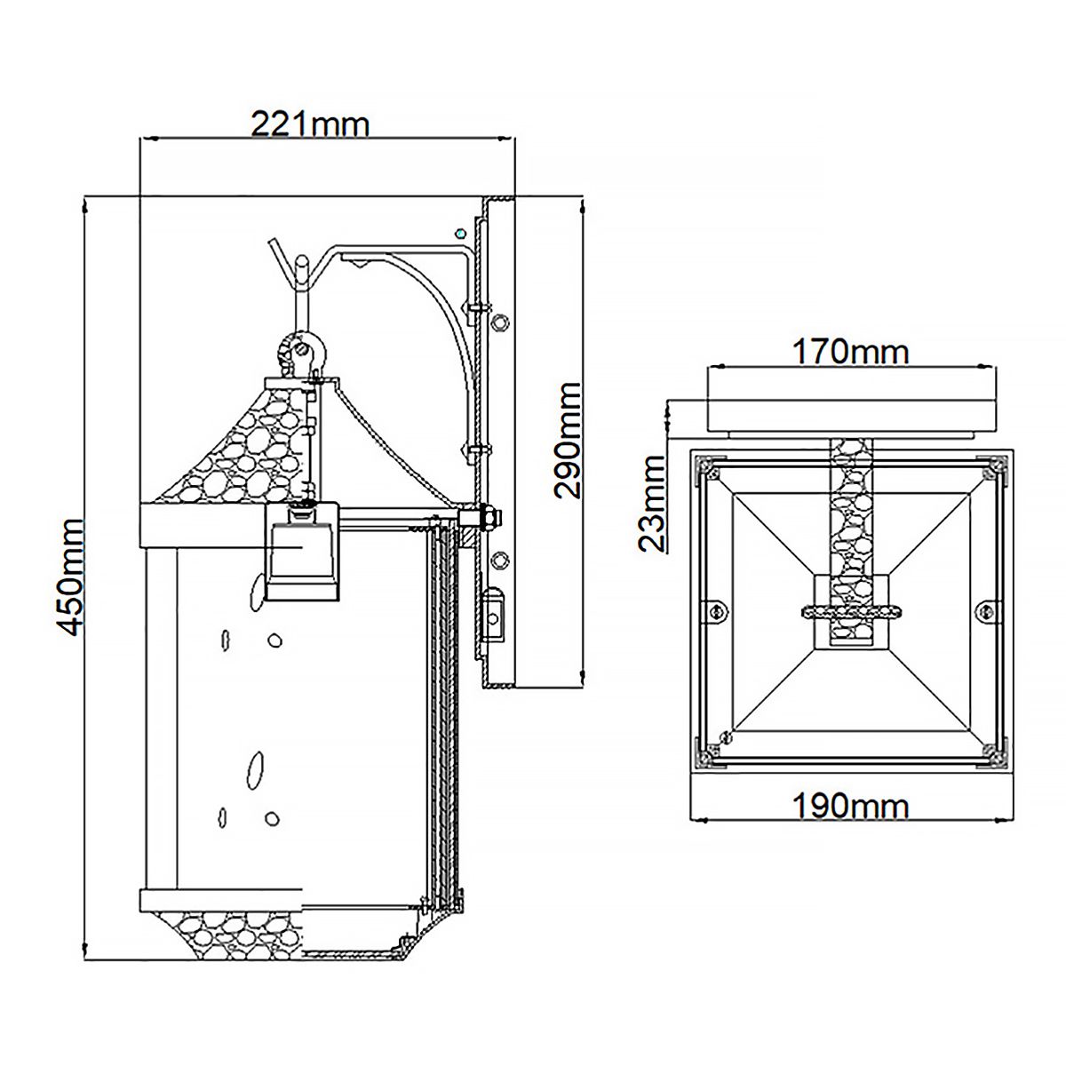 Springfield Rustic Charm Exterior Wall Lantern