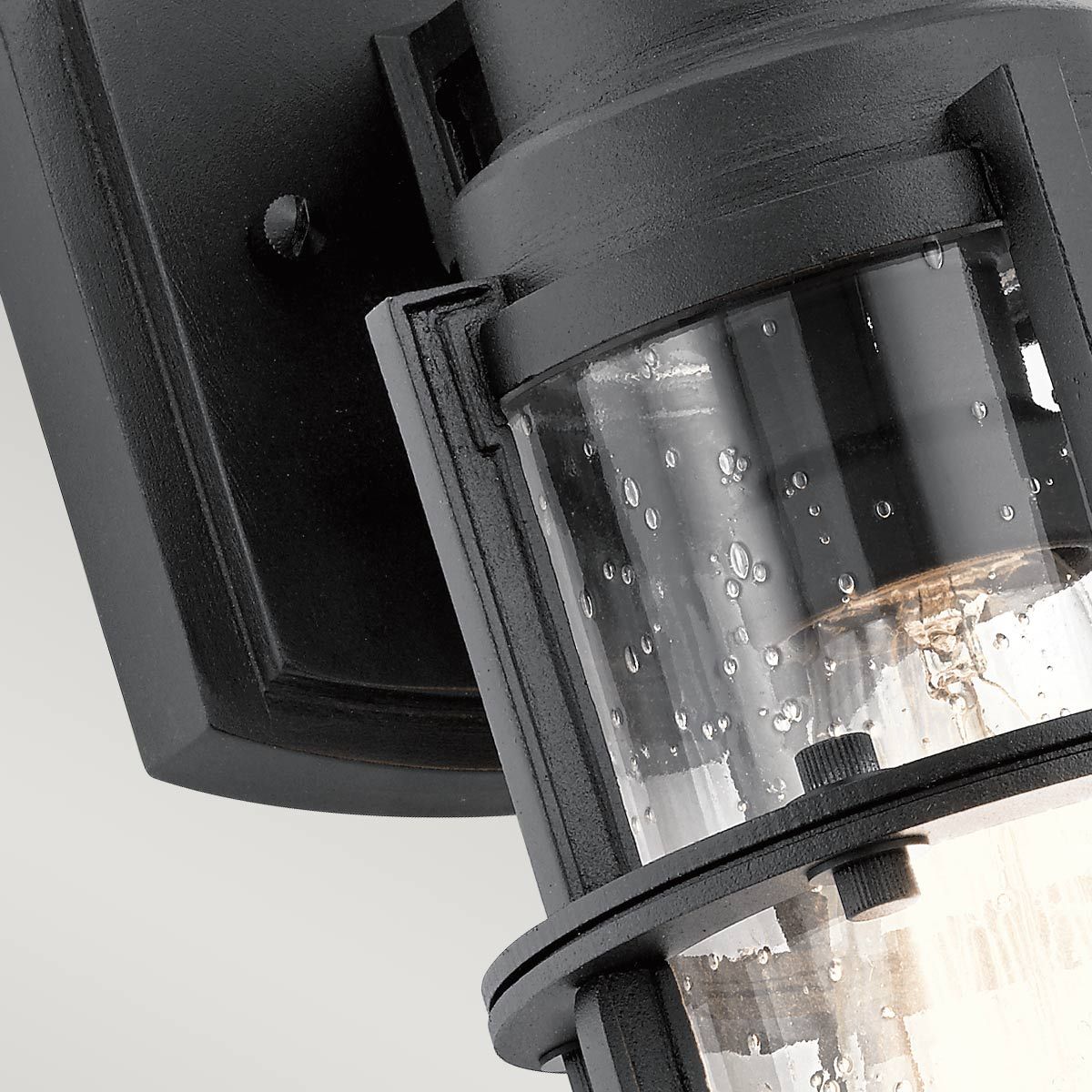 Suri Coastal Collection: Textured Black Outdoor Wall Lantern