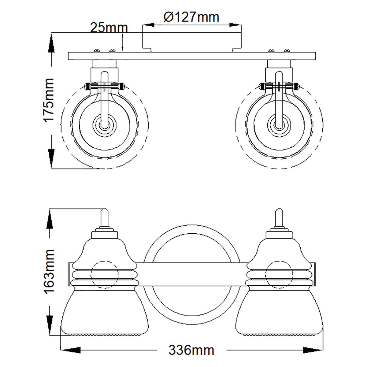 Exquisite Talland Dual Light Bathroom Sconce